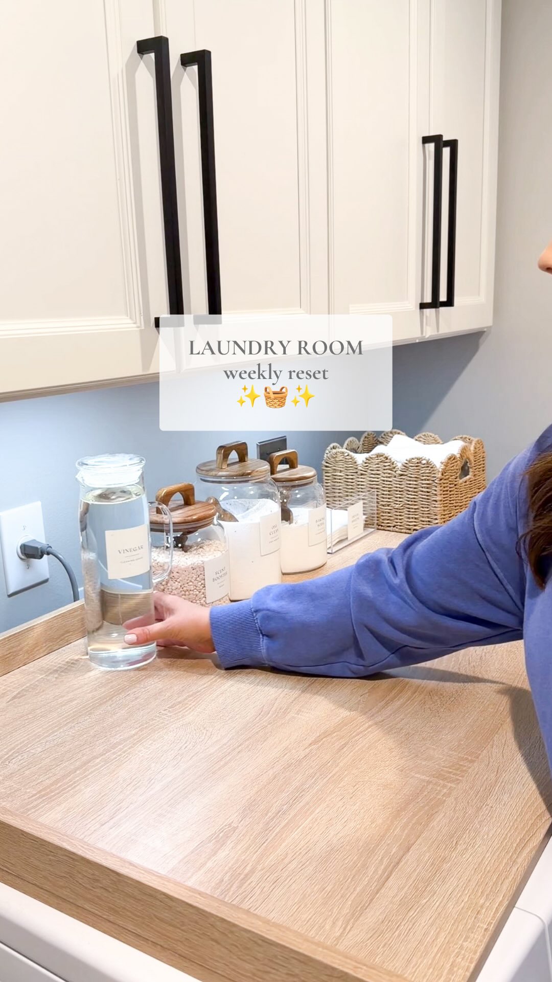 Sunday reset but laundry room edition 🧺✨ my laundry room is one of my most used spaces every day so a weekly reset and restock is a must 😌 #laundryroom #laundryroomrestock #laundryroomreset #weeklyreset #sundayreset