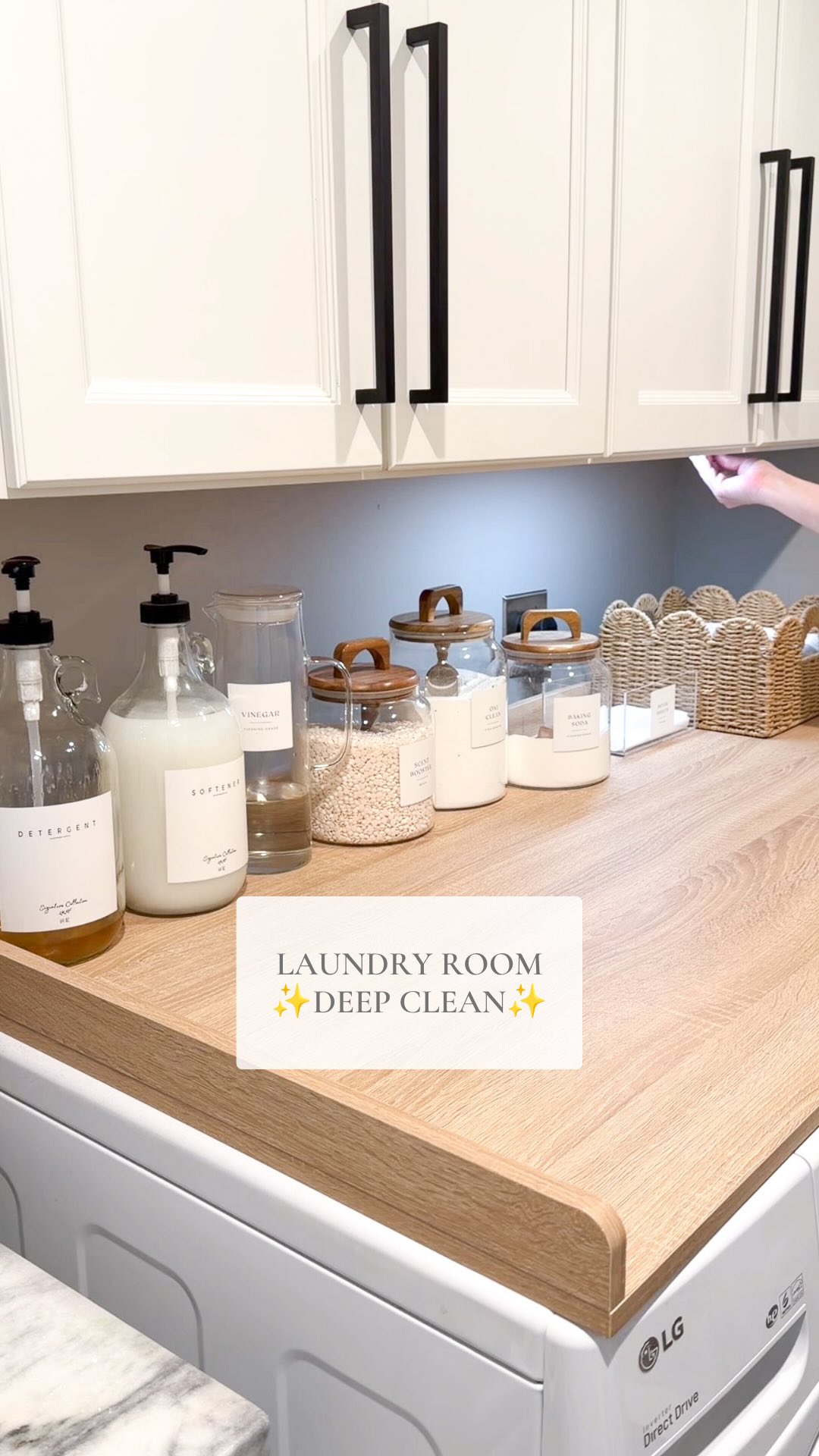 The laundry room is sparking now ✨ #laundry #laundryroom #laundryroomdeepclean #deepclean #laundrytips