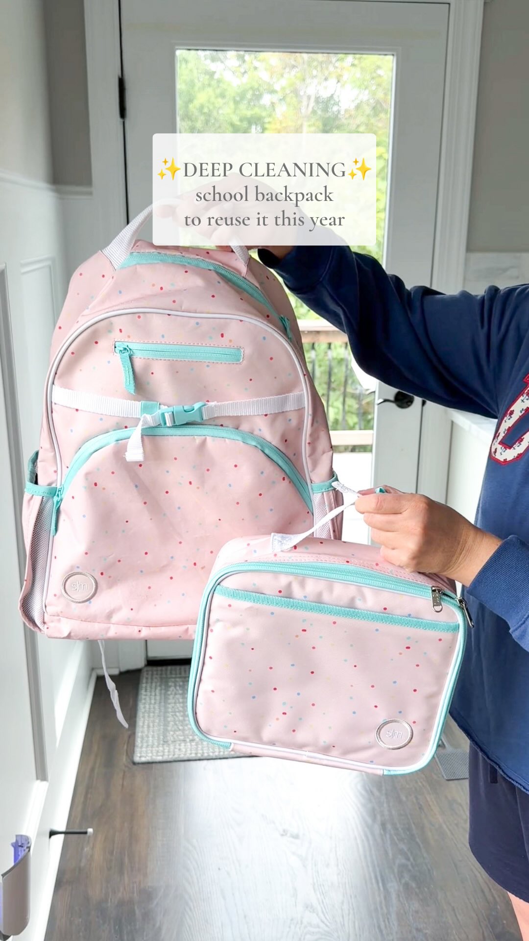 Did a deep cleaning on Emily’s school backpack and it’s good as new for her to use for the third year 👏🏼✨#schoolbackpack #cleaningbackpack #deepclean #backtoschoolprep #cleaninghacks