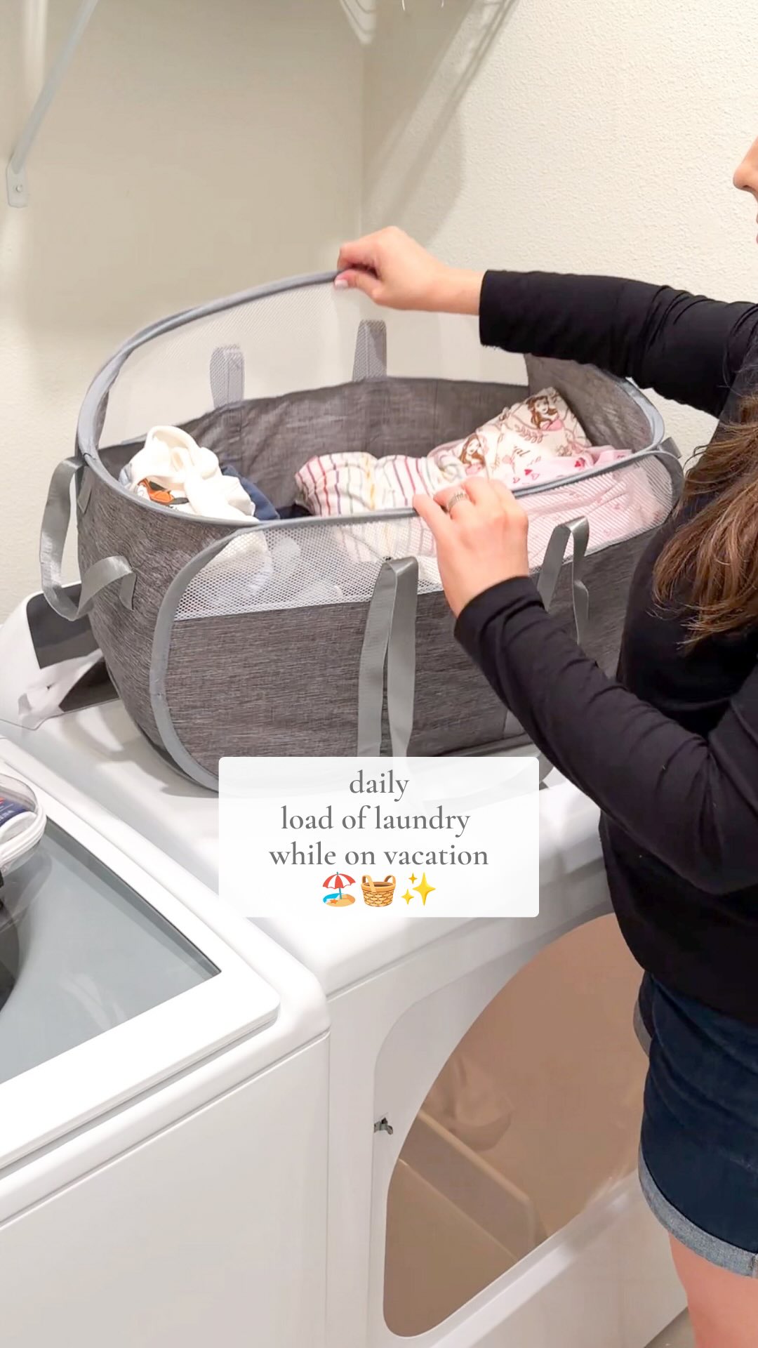 Always doing laundry, even on vacation 🧺✨🏖️ #laundry #laundryday #dailylaundry #laundryroom #laundrytips