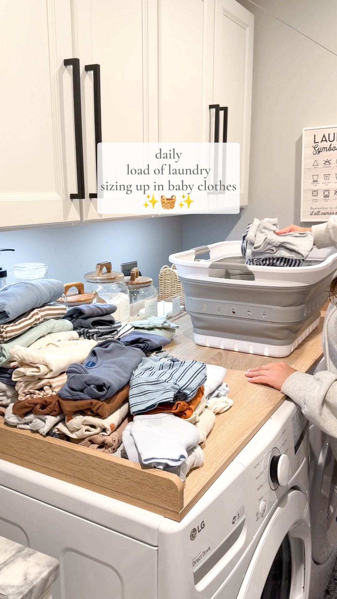 Can’t believe it’s time to size up the baby’s clothes again 🥹Where is time going? I do love a laundry day of fresh baby clothes though 💙🧸#laundry #dailylaundry#laundryday #laundrytips #babylaundry
